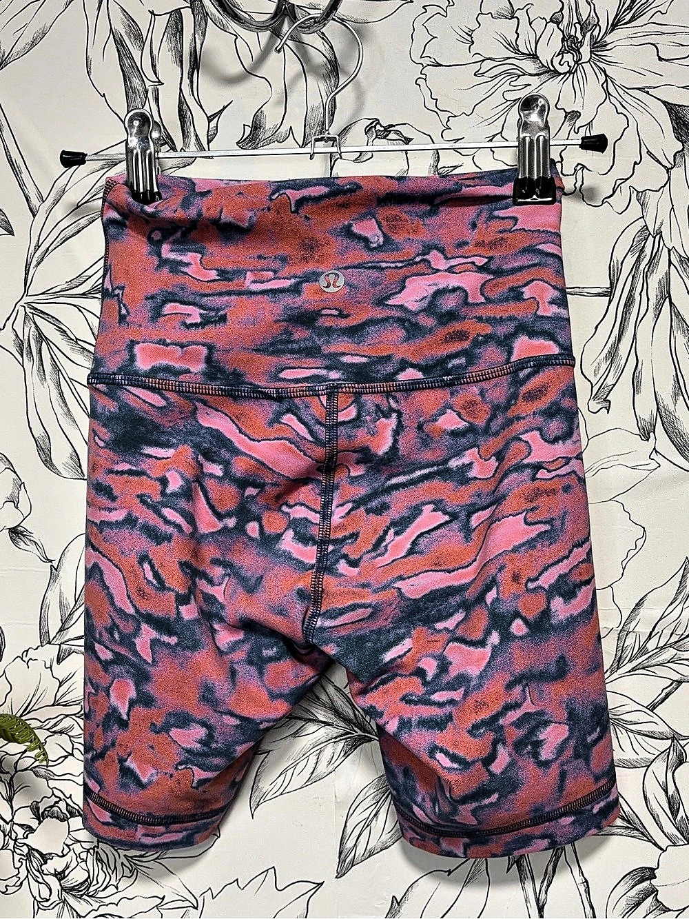 lululemon Abstract Athletic Shorts in Pink & Blue